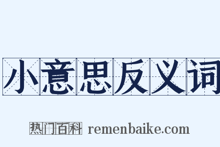 小意思反义词是什么意思的图片